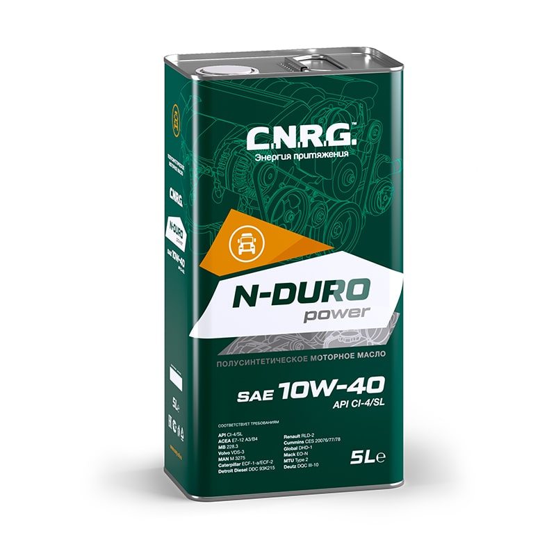 Масло моторное C.N.R.G N-Duro Power SAE 10W-40 Cl-4 SL п с. (5л)