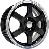 6x15/5x100 ET38 D57,1 Киото (КЛ249) Антрацит-алмаз (АРС 014 black)